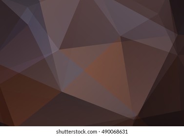 Brown abstract polygonal background for a web and the press. Vector illustration