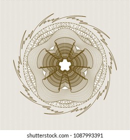 Brown abstract rosette