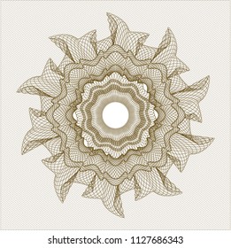 Brown abstract rosette