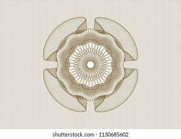 Brown abstract rosette