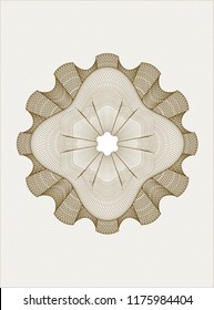 Brown abstract rosette