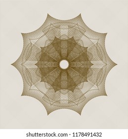 Brown abstract rosette