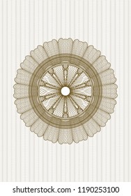 Brown abstract rosette