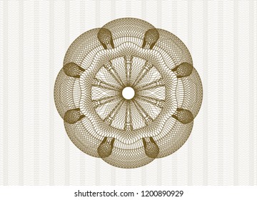 Brown abstract rosette
