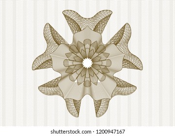 Brown abstract rosette