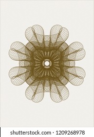 Brown abstract rosette