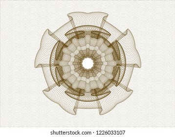 Brown abstract rosette