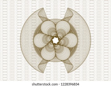 Brown abstract rosette