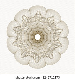 Brown abstract rosette