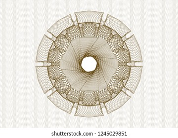 Brown abstract rosette