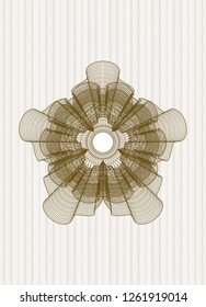 Brown abstract rosette