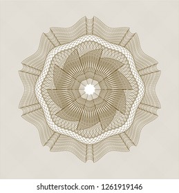 Brown abstract rosette