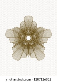 Brown abstract rosette