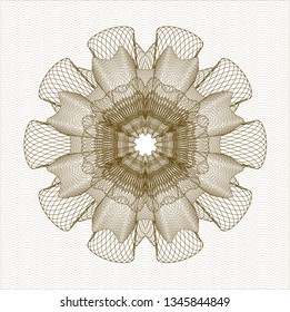 Brown abstract rosette