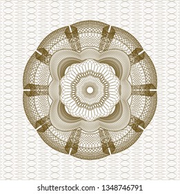Brown abstract rosette