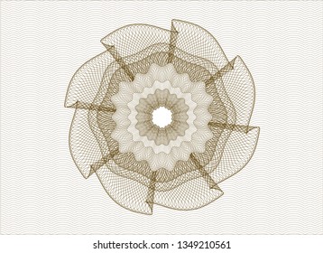 Brown abstract rosette