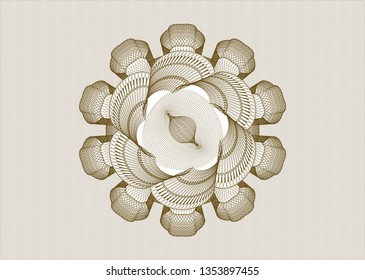 Brown abstract rosette