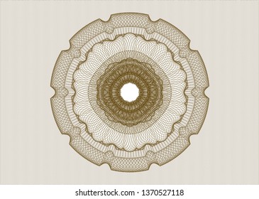 Brown abstract rosette
