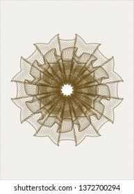Brown abstract rosette