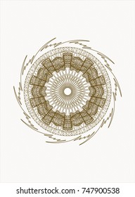 Brown abstract rosette