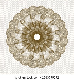 Brown abstract rosette. Vector Illustration. Detailed.
