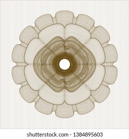 Brown abstract rosette. Vector Illustration. Detailed.