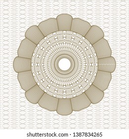 Brown abstract rosette. Vector Illustration. Detailed.