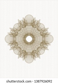 Brown abstract rosette. Vector Illustration. Detailed.