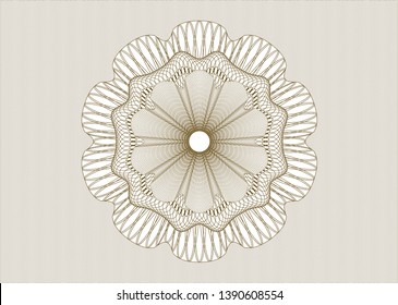 Brown abstract rosette. Vector Illustration. Detailed.