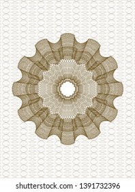 Brown abstract rosette. Vector Illustration. Detailed.