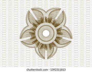 Brown abstract rosette. Vector Illustration. Detailed.
