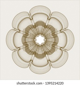 Brown abstract rosette. Vector Illustration. Detailed.