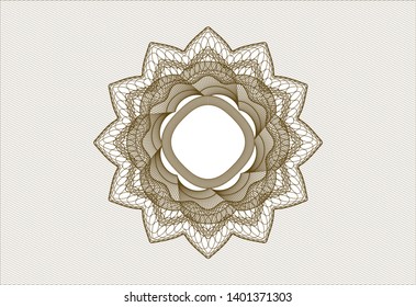 Brown abstract rosette. Vector Illustration. Detailed.