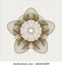 Brown abstract rosette. Vector Illustration. Detailed.