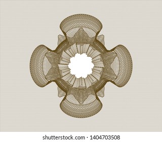 Brown abstract rosette. Vector Illustration. Detailed.