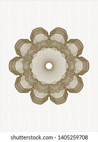 Brown abstract rosette. Vector Illustration. Detailed.