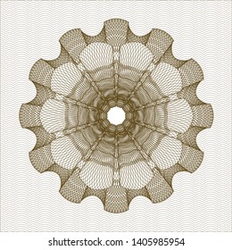 Brown abstract rosette. Vector Illustration. Detailed.