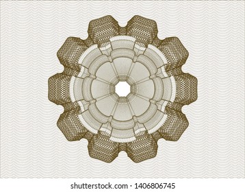 Brown abstract rosette. Vector Illustration. Detailed.
