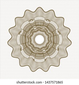 Brown abstract rosette. Vector Illustration. Detailed.