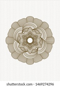 Brown abstract rosette. Vector Illustration. Detailed.