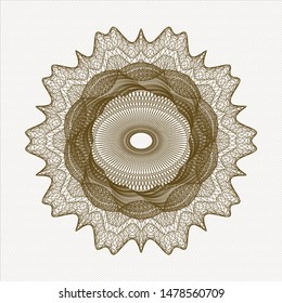 Brown abstract rosette. Vector Illustration. Detailed.