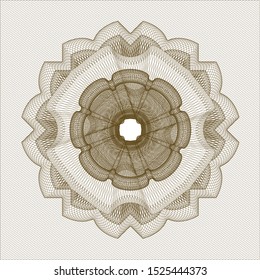 Brown abstract rosette. Vector Illustration. Detailed.