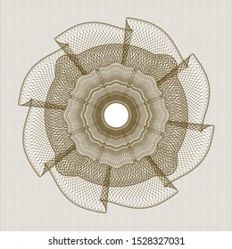 Brown abstract rosette. Vector Illustration. Detailed.