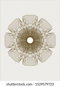 Brown abstract rosette. Vector Illustration. Detailed.
