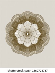 Brown abstract rosette. Vector Illustration. Detailed.