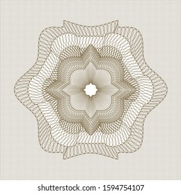 Brown abstract rosette. Vector Illustration. Detailed.