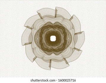 Brown abstract rosette. Vector Illustration. Detailed.