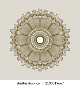 Brown abstract rosette. Vector Illustration. Detailed. 