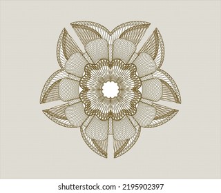 Brown abstract rosette. Vector Illustration. Detailed. 
