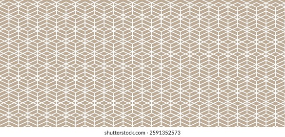 Brown abstract seamless pattern with white tracery decor